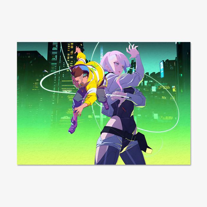 Cyberpunk Edgerunners Anime Tapestry Polyester Wall Hanging Cyberpunk Aesthetic Decor for Bedroom Gaming Room Dorm