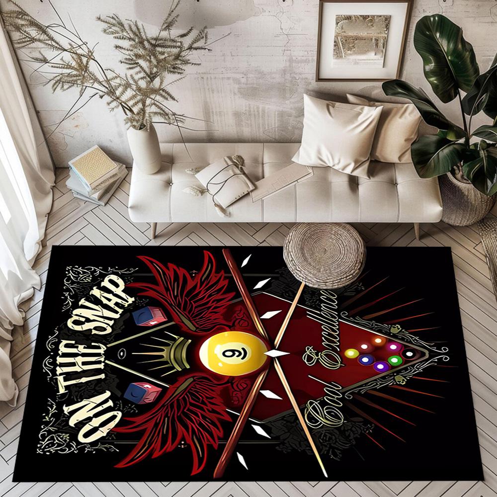 Pool Table Setup Floor Mats for Living Room, Bedroom and Room Decoration Are Suitable for Gifts.