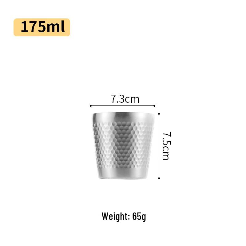 Becher im koreanischen Stil aus gehämmertem Edelstahl 304
