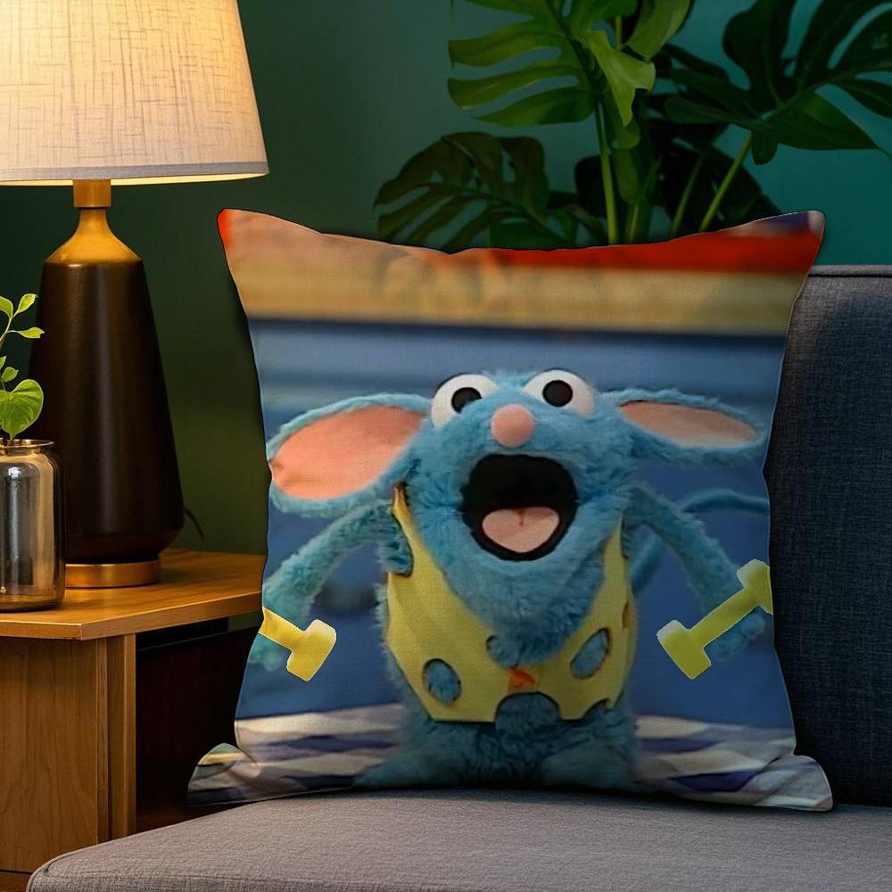 

Синя Мишка Т-Таттер Наволочка Плюшева Тканина М яка Двосторонній Принт Чохол на Подушку для Дивана Декоративні Наволочки 12x12Inch