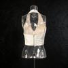 French Temperament Gentle Style Suit Women's Neck Sleeveless Top + Pleated Skirt Two-piece Set