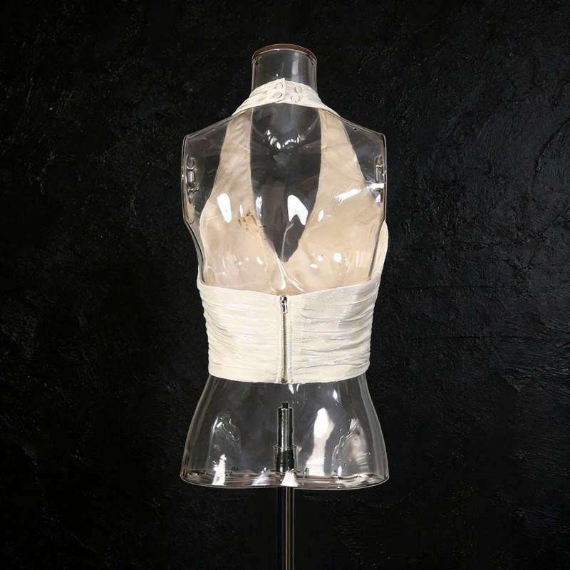 French Temperament Gentle Style Suit Women's Neck Sleeveless Top + Pleated Skirt Two-piece Set