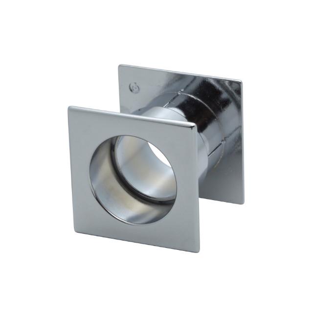 TW01 ventilation sleeve, square, glossy chrome