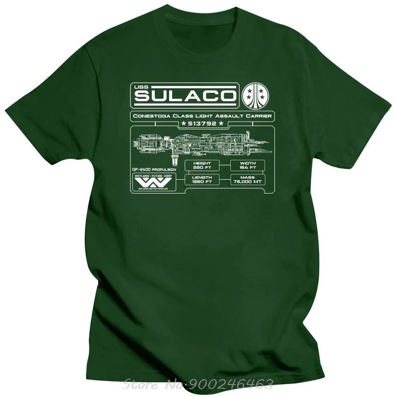 

New Cotton T-shirt Casual Men Top USS Sulaco Spaceship Specifications Plaque Tshirt Harajuku Men Clothing O-neck Fitness T Shirt 4XL