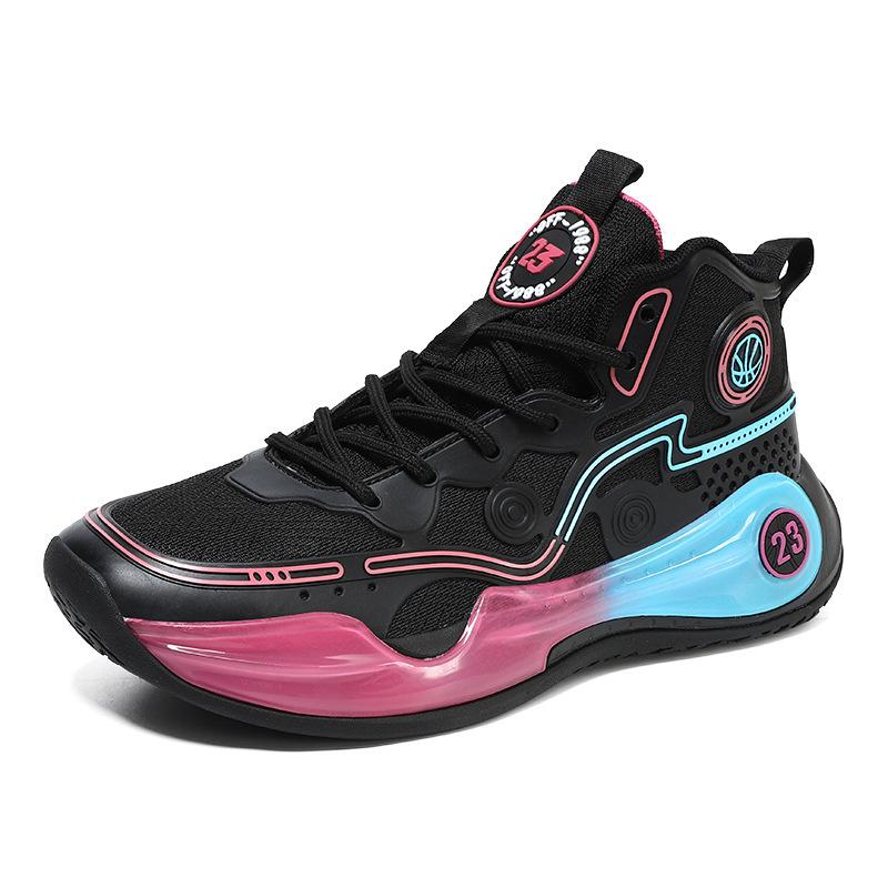Luminous Basketball Shoes Phantom Actual Combat Men's Shoes Breathable Teenagers Zhongbang Sports Shoes Running Trend Dad Shoes Children