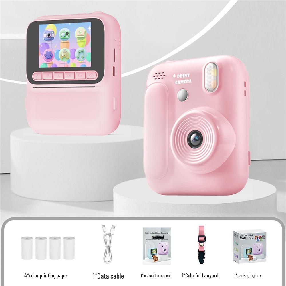 

2026 Z700 Student Instant Camera: Portable Digital Camera for Video, Photos, and Direct Print розовый