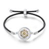 Women's Adjustable Braided Leather Aroma Diffuser Tree of Life Bracelet