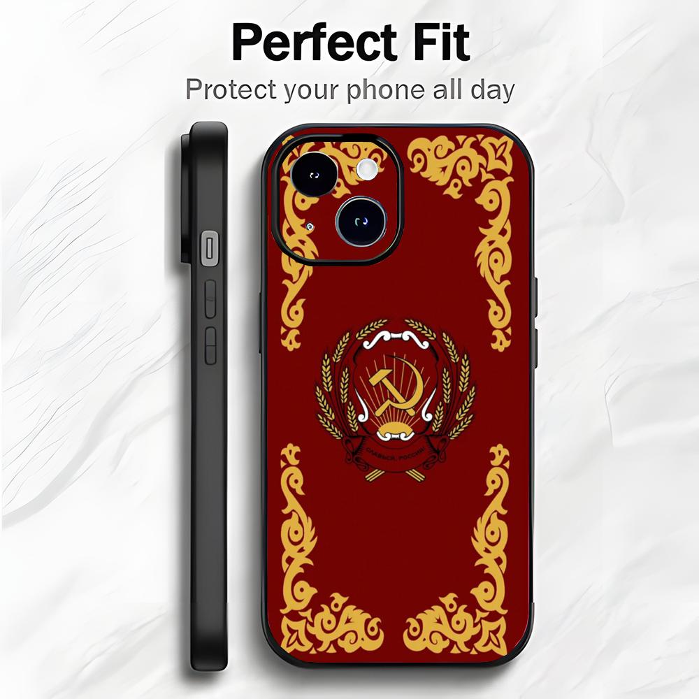 Historický symbol národa S-Sovětský svaz Pouzdro na telefon Pouzdro na telefon Měkké balení Lehké Pro iPhone17 16 15 14 13ProMax