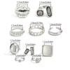 5Pcs Set Goth Crystal Open Ring For Women New Trend Geometric Adjustable Knuckle Rings New Year Party Jewelry Gift