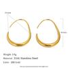 MamacitaSlay 316L Edelstahl Birnenform Hohl Ausgeschnitten Creolen 18K Gold Plated Wasserdichter Schmuck Einzigartige Ohrringe für Damen