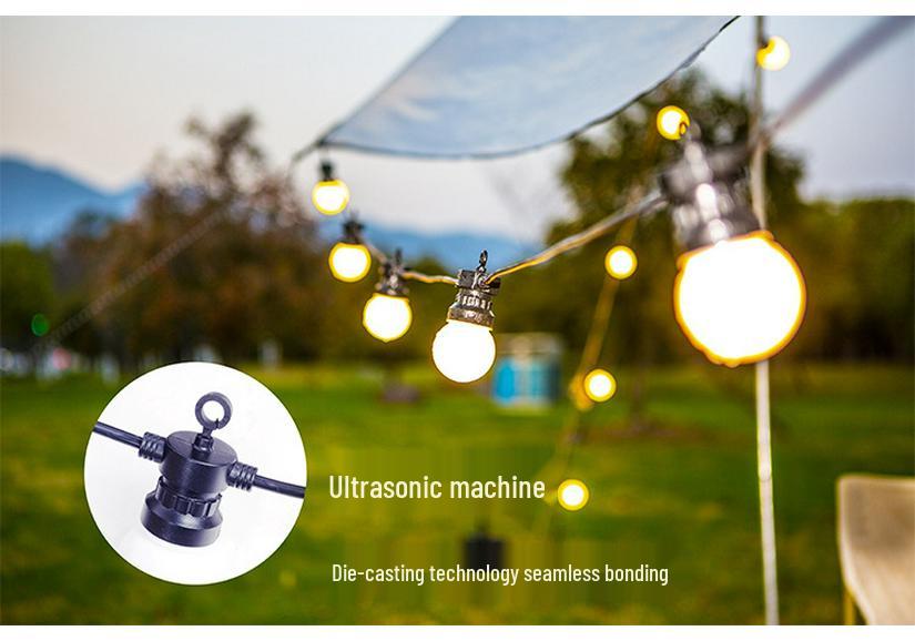 G50 Outdoor Waterproof Solar Globe String Lights for Camping, Courtyard, Awning, Tent & Decorative Atmosphere.