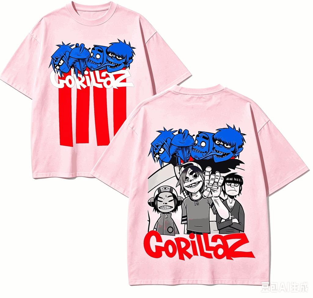 Gorillaz Gift T-shirt Men Women Harajuku Oversized Unisex Short Sleeve Streetwear High Quality Couples Hot Product Comfortable