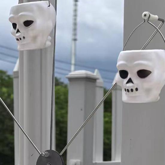 Ferris Wheel Hummingbird Feeder Squirrel Proof Spinning Bird Feeder with 8 Pumpkin Skull Buckets for Outdoor Yard Decor