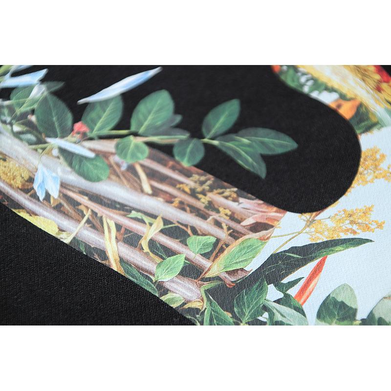 1281 Off-White 2026 Autumn/Winter New Plant Flower Printed Pattern Hoodie Hoodie for Men and Women