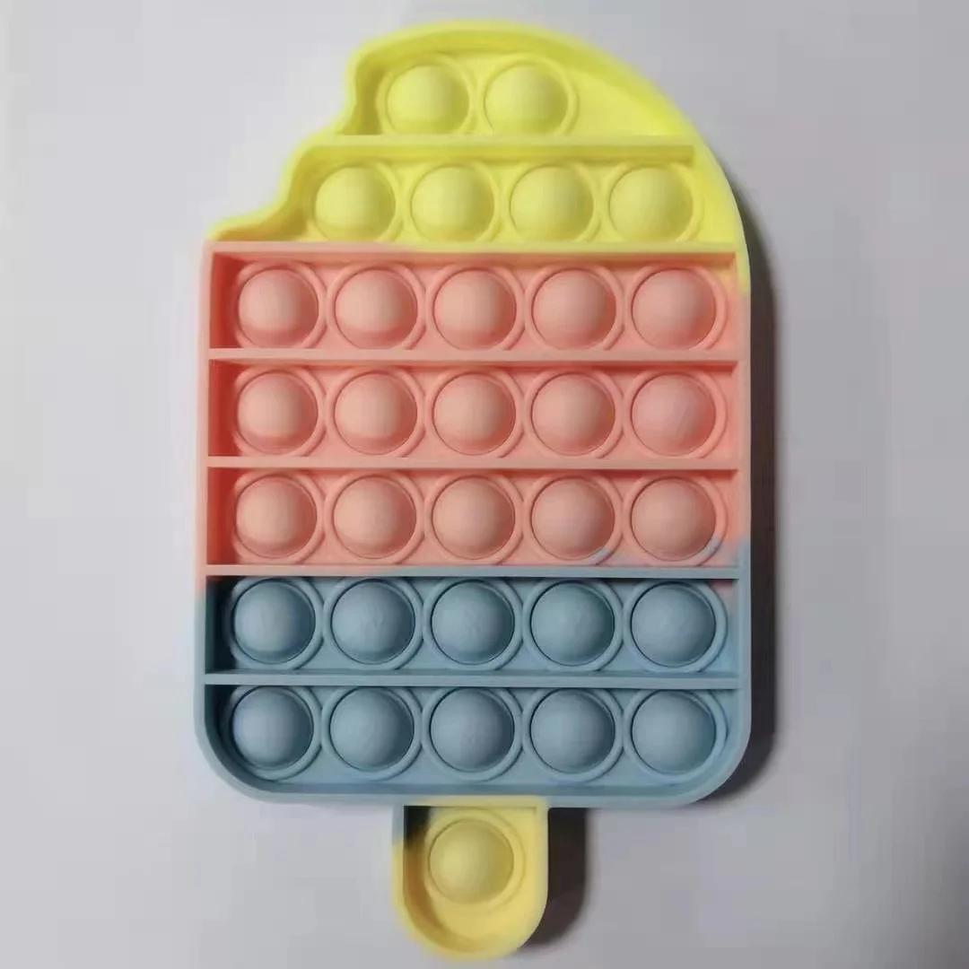 Süße Fidget Stressabbau Spielzeuge Regenbogen Push Bubble Antistress Spielzeug Erwachsene Kinder Einfaches Grübchenspielzeug Zur Linderung von Autismus Kindergeschenk