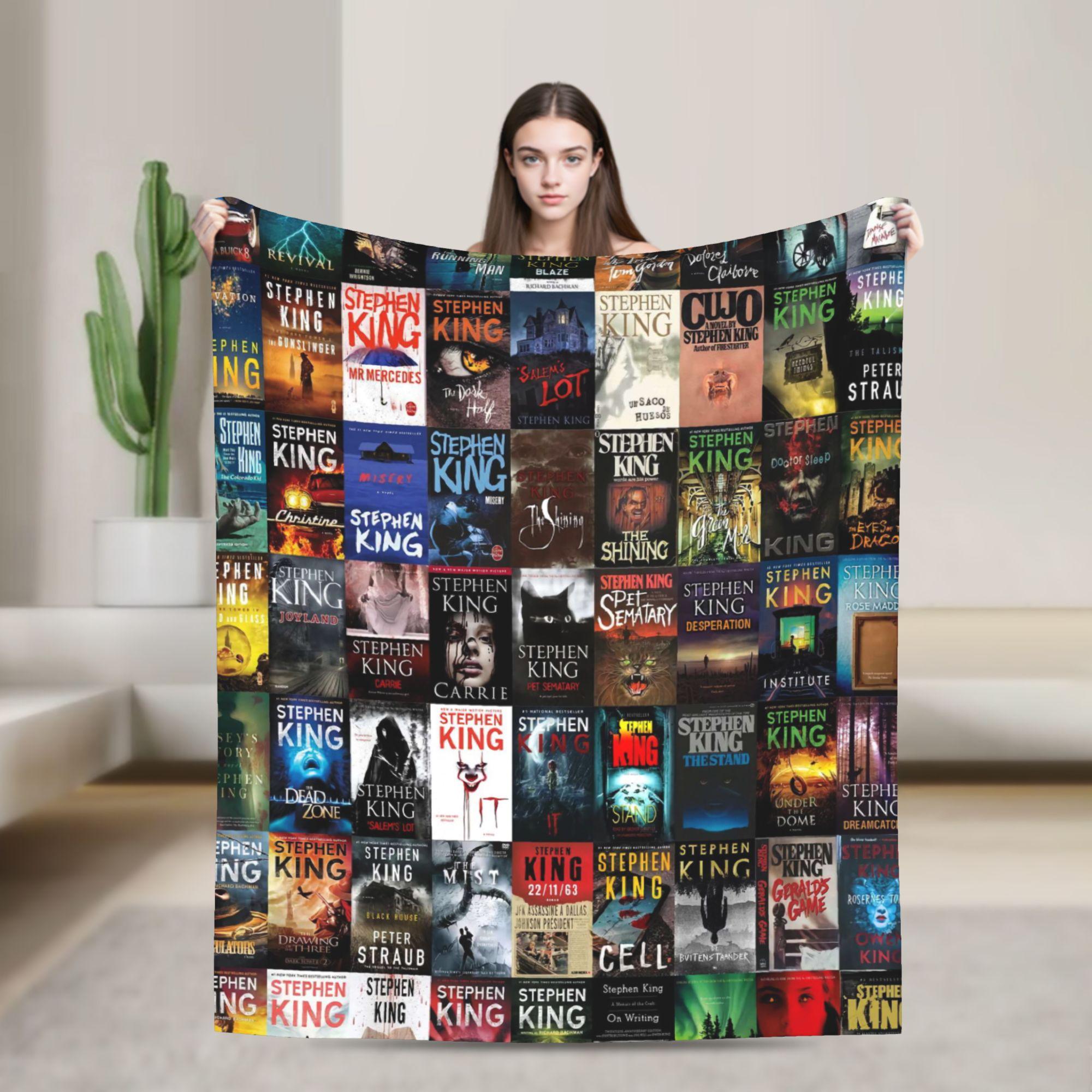 Collection of Stephens Kings Books Plush Blanket Girls Boys  Flannel Bedding Throws For Couch Bed Warm Soft Quality Bedspread 130cmx150cm