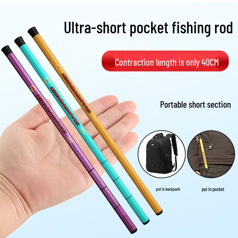 Çocuklar İçin Ultra İnce Mini Olta Kamışı - Küçük Balıklar ve Karidesler İçin Mükemmel