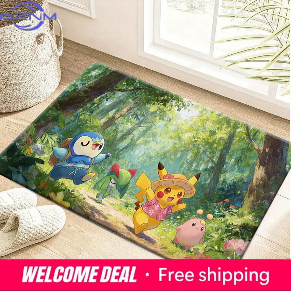 

Pokemon Forest Adventure Print Non-slip Doormat, Soft Absorbent Floor Rug for Home Decor 40cm x 60cm