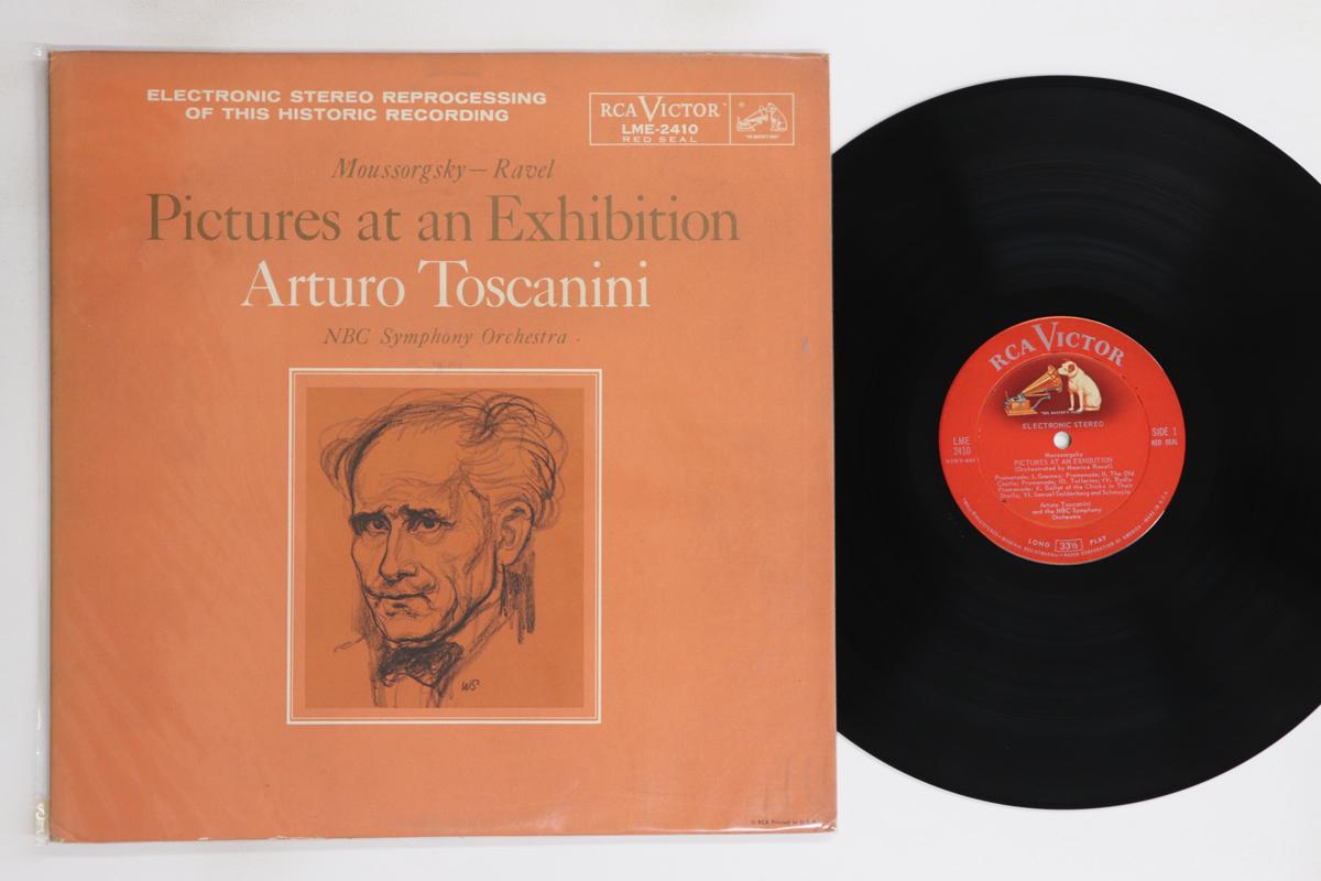 

LP Record ARTURO TOSCANINI, NBC SYMPHONY ORCH - Mussorgsky Ravel Pictures At An Exh LME2410 RCA VICTOR RED 1961 US Classical Used