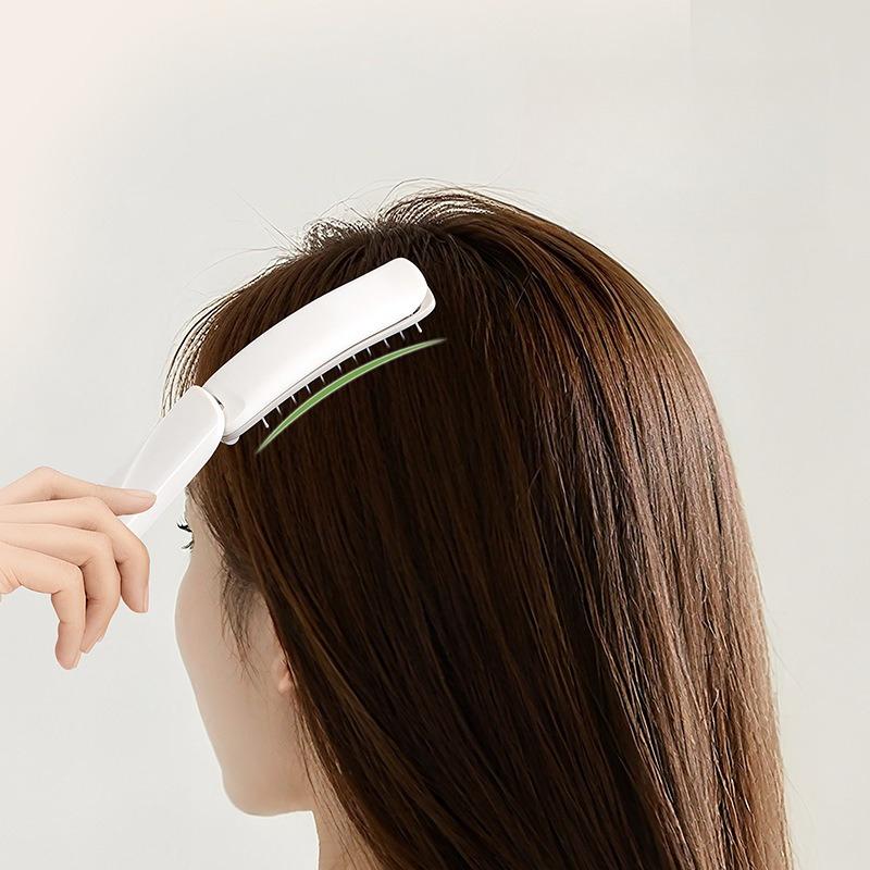 Folding Hair Brush With Mirror Portable Travel Comb Compact Pocket Hairbrush Anti Static Air Cushion Massage Brush For Styling