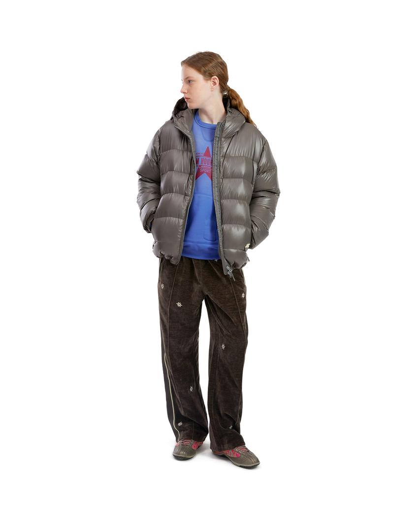 Sun Love Velor Twinkle Track Pants Brown