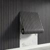 Self-adhesive Wood-grain Slat-effect Wall Sticker – 3D Grooved Grid-stripe Panel Wallpaper Roll