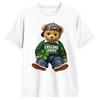 Men's T-Shirts Cute Funny Teddy Bear Feeling Lucky Drinking St Patricks Day Creative Pure Cotton Tees Short Sleeve Tops