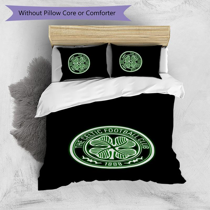 Celtic FC Printed 3PCS Bedding Set Soft Breathable Duvet Cover Pillowcases Set Washable Bedroom Decor Home Gift
