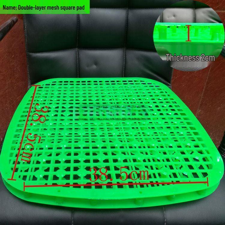 Double-Layer Bamboo Chip Seat Cushion for Cars and Heavy Machinery - Breathable & Sweat-Resistant