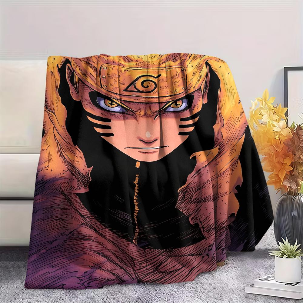 Coperta in Flanella con Motivo Naruto Uzumaki, Alta Qualità, Confortevole per Tutte le Stagioni, Decorazione per la Casa, Calore e Comfort, Perfetta per Regali.