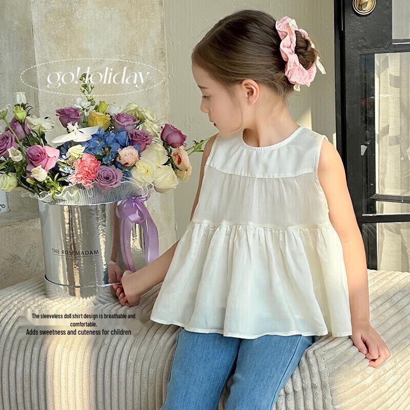 TUTU ELEPHANT Girls Doll Collar Sleeveless Top 150 (Height 150cm)
