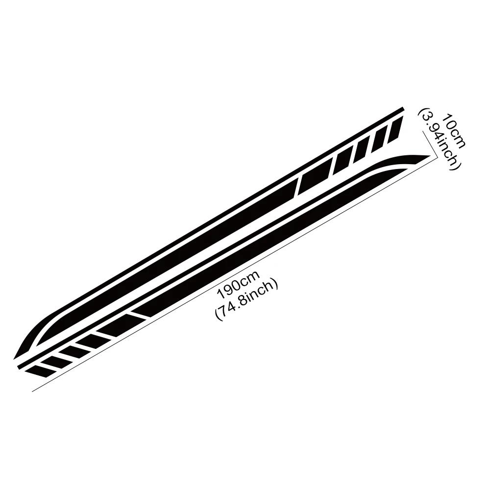 2PCS DIY Car Both Sides Body Stickers Stripes Waterproof Auto Door Decals Automobiles Products Car Wrap Vinyl Film Accessories
