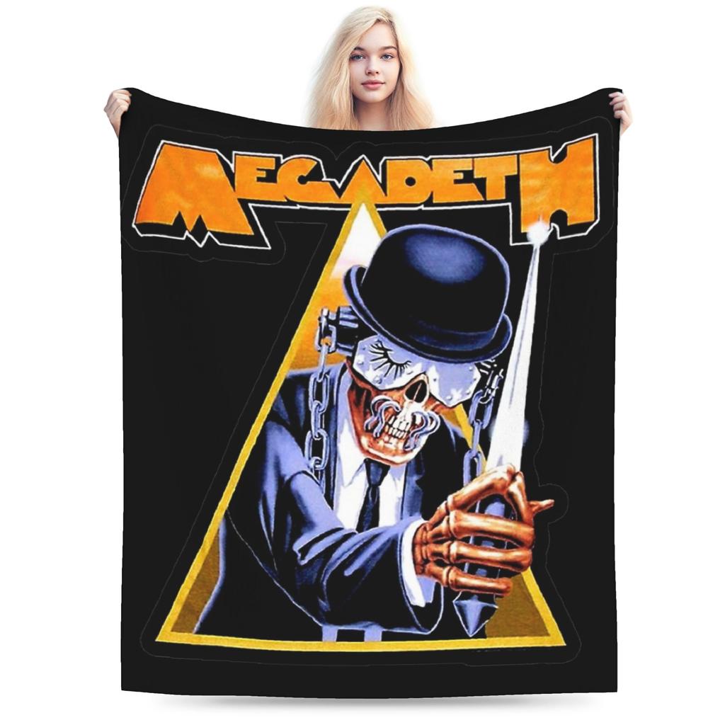 Killing Is My Business Rock Band Blanket Flannel Megadeths Lightweight Throw Blanket for Car Sofa Couch Bedspread