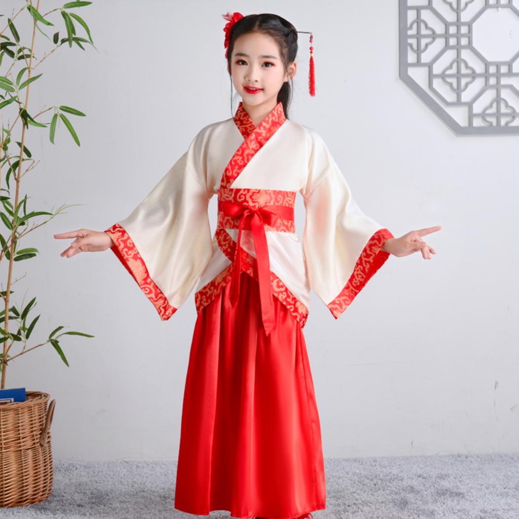 Children's Hanfu Three Character Classic Performance Costumes For The Opening