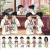 8 bucăți Hanfu Îmbrăcăminte Decorație în stil chinezesc Păpușă Blocuri de construcție Copii Asamblare Jucării