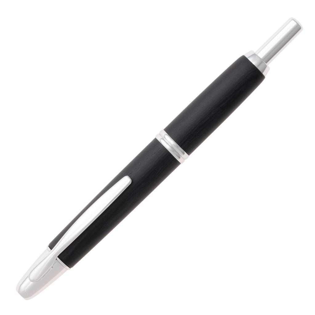 PILOT Capless Fountain Wooden EF 18K Gold Pen, Barrel, (Extra Fine) Nib, Black, FC25SKBEF, Nib.