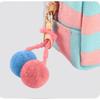 Cute Dopamine Striped Cosmetic Bag Shell-shaped Large Capacity Travel Toiletry Bag Portable Zipper Storage Pouch Bag