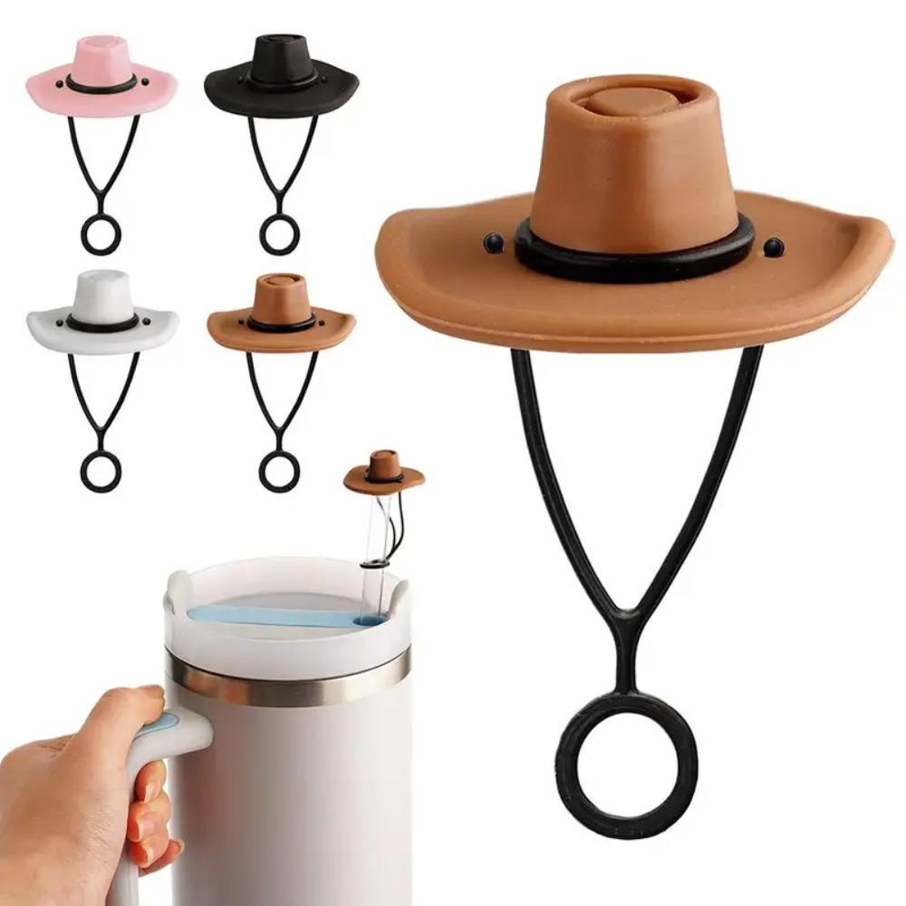 Dust-proof Cowboy Hat Straw Cover Leak Proof Straw Stopper Cup Decoration Straw Topper  30/40oz Cup