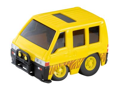 TOMYTEC Choro-Q Q's QS-08a Mitsubishi Delica Star Wagon 4WD Yellow Ready-to-Run