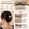 Silver Bow Hair Comb Bow Shape Updo Hair Comb Gifts Back-of-head Bun Hairbrush  Updo Styling