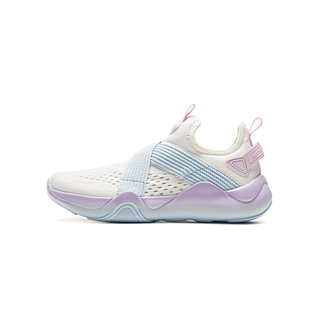 Li Ning Kids Sports Lifestyle Series Soft Lightweight Shock Absorption Rebound Low-Top Casual Shoes Kids sneaker White YKCV076-4