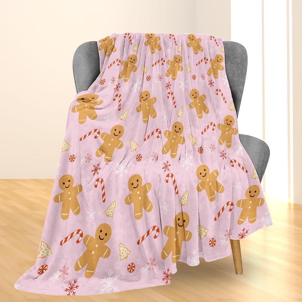 Christmas Golden Retriever Dog Blanket, Soft Lightweight Flannel Cute Holiday Puppy Throw Blanket for Couch, Bed, Travel & Home