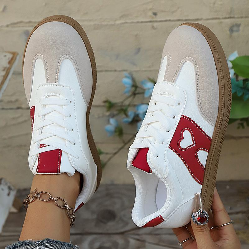 Leichte modische Sneaker für Damen Atmungsaktiv Rutschfest Lässige Sportschuhe Frau Bequeme Schnürschuhe Flache Sneaker Übergröße