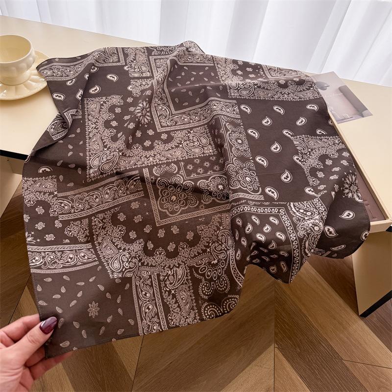 Paisley Cashew Flower Cotton Small Square Scarf Silk Scarf Shawl Decorative Scarf Scarf Head Scarf Silk Scarf Summer Thin
