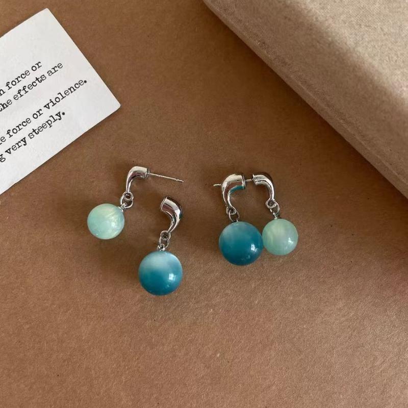 Unique Korean Ball Dangle Drop Earrings Elegant Charm Earrings Ear Buckle Fashion Jewelry For Women Girls Gifts