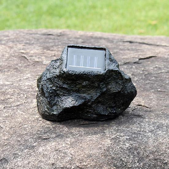Outdoor Waterproof Solar Powered Yard Lawn Garden Rock Light Ground LED Lamp