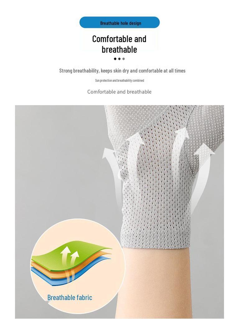 Women's 7020 Fingerless Non-Slip Touchscreen Sun Protection Cycling & Driving Gloves