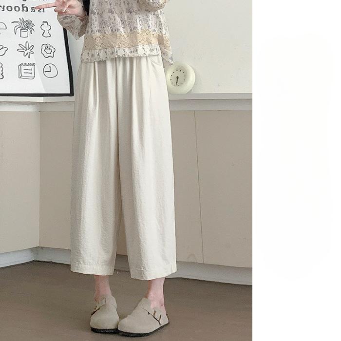 

Женские летние брюки-морковки из ледяного шелка, новые свободные брюки-бабушки, быстросохнущие маленькие шаровары с девятью точками XL