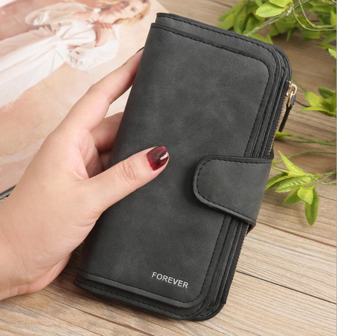 Wallet Women Leather Luxury Card Holder Clutch Casual Women Wallets Zipper Pocket Hasp Ladies Wallet Female Purse