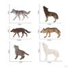 7x Simulation Wolf Figurine Toy, Decor Jungle Animal Set for Ages 3+